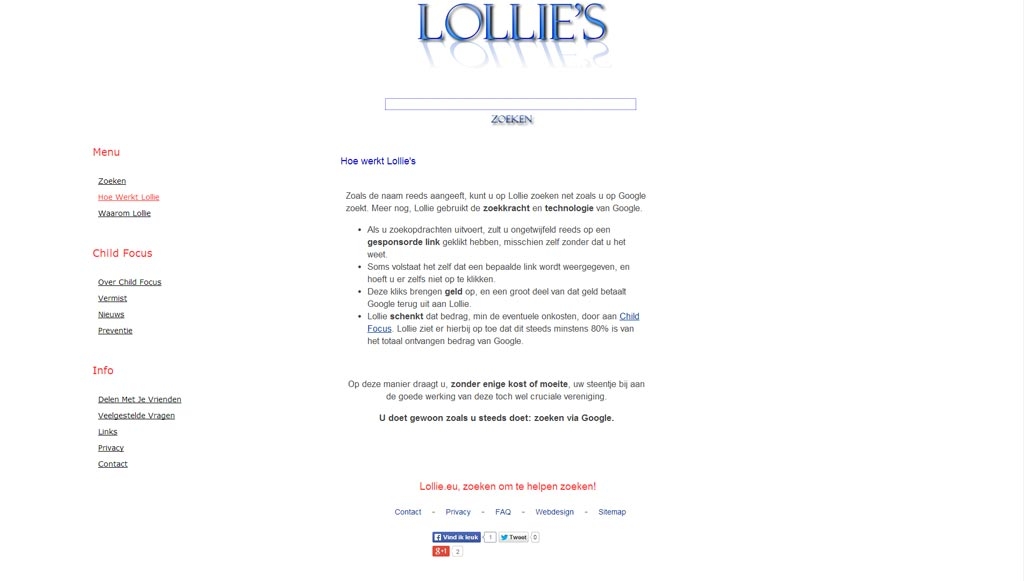 Lollie.eu, Child Focus project