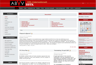 De website van en voor de BBTK van DHL Int